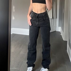 Straight leg black jeans